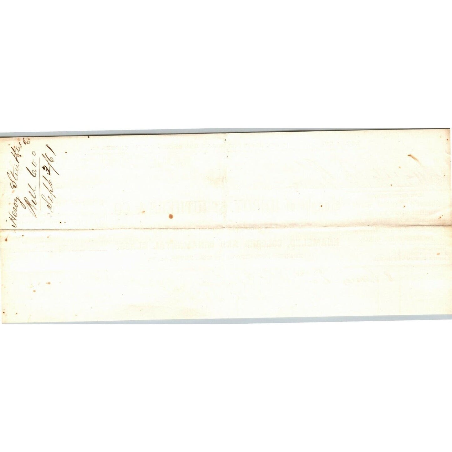 Heroy, Struthers & Co. NY to Glover, Warner & Clarke Sandy Hook Letterhead 1861