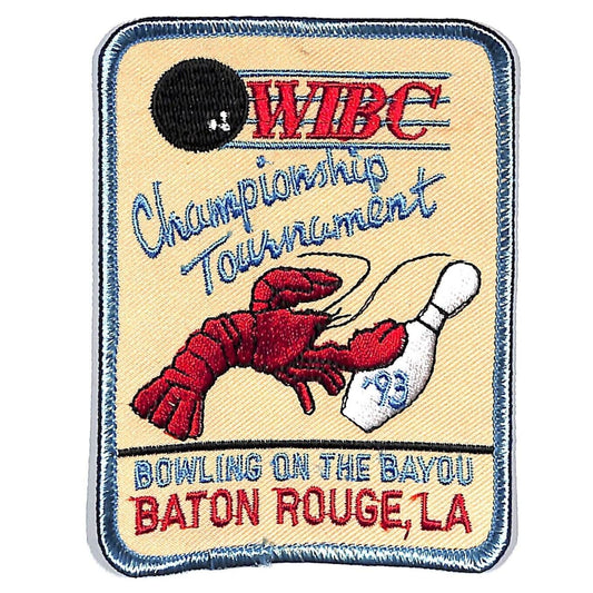 Baton Rouge, LA '93 Championship Tournament WIBC Embroidered Bowling Patch