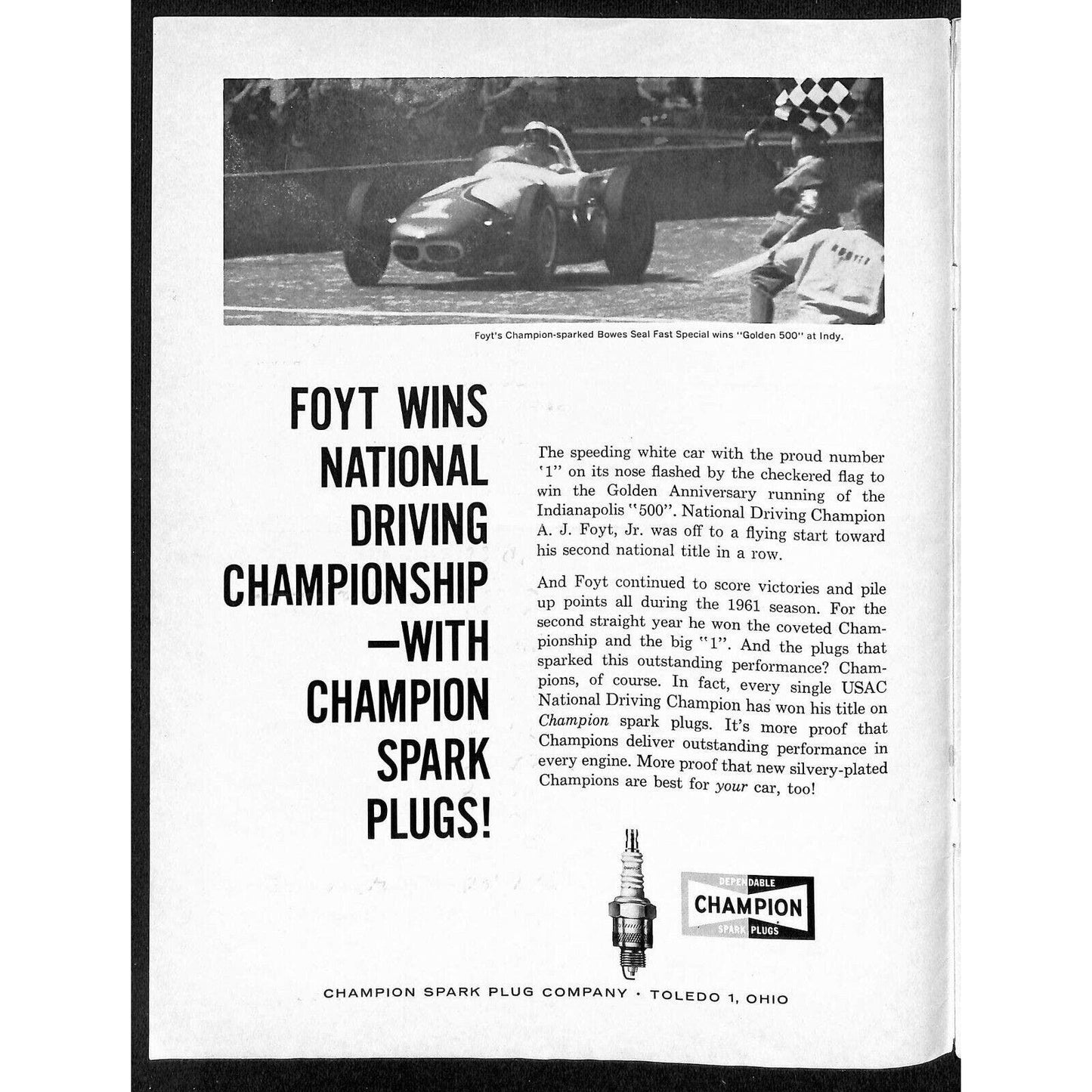 Scarce Nov 10 1962 USAC Sprint Racing Program Ascot Park Gardena Parnelli 16pp