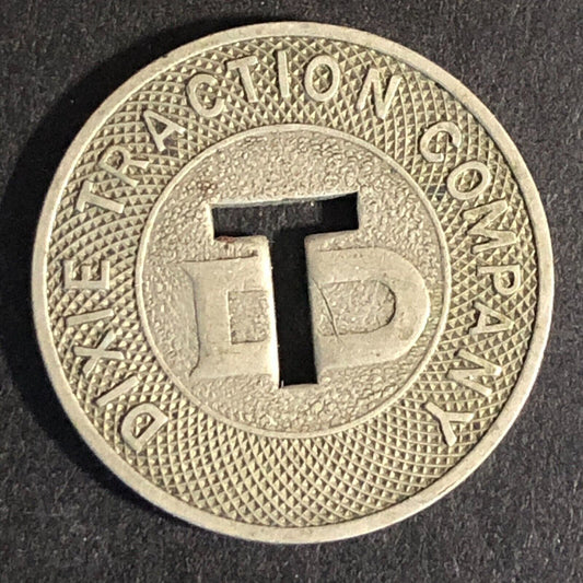 Dixie Traction Company (Erlanger, KY) WM G/F One Fare Transit Token c1946 23mm