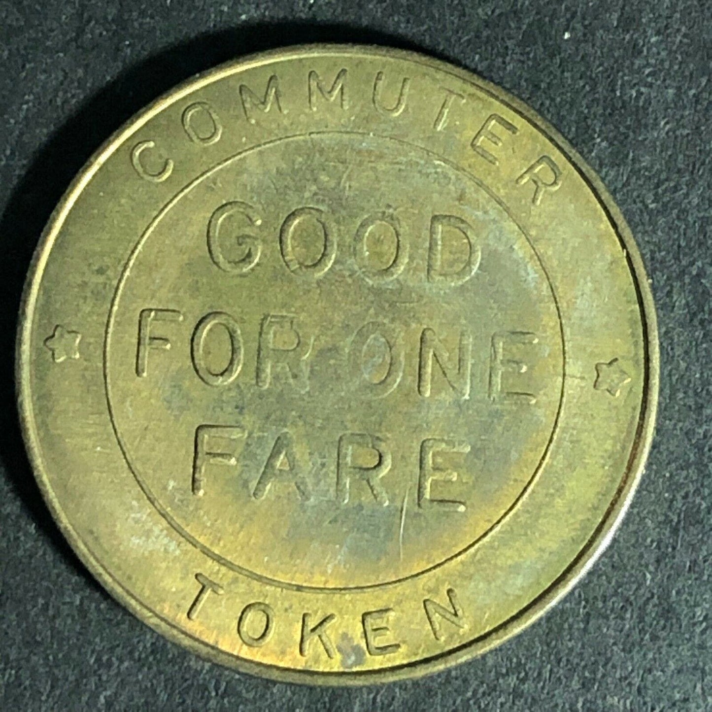 Vintage CPTA (Central Pinellas Transit Auth.) G/F One Fare Commuter Token 23mm