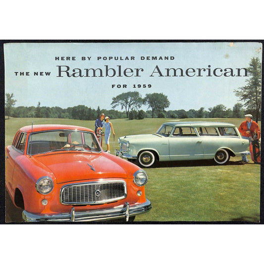 1959 Rambler American Single Sheet Fold-Out Brochure w/ 6 Panels