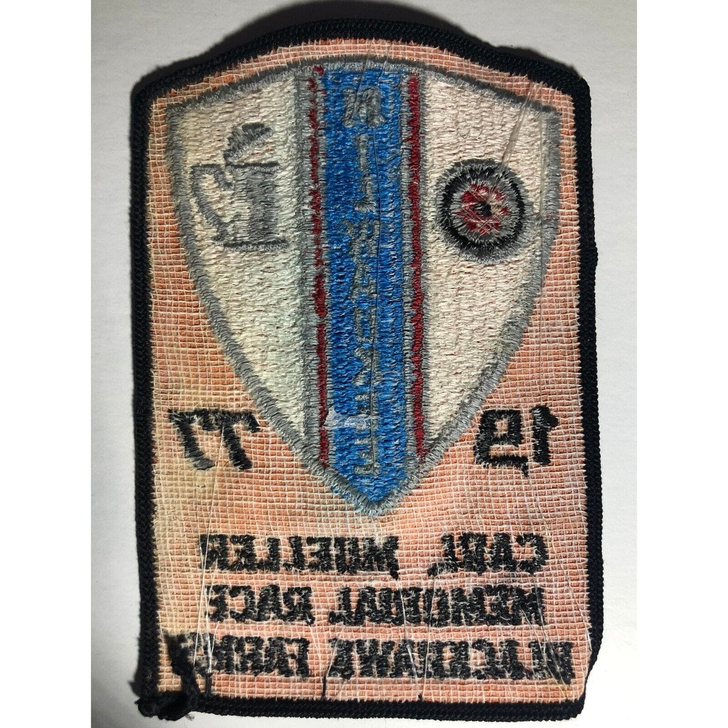 1977 Blackhawk Farms Carl Mueller Memorial Race Milwaukee Vintage Patch - Scarce