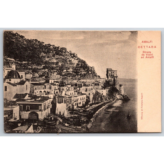 Italian Postcard Cettara Road From Vietri to Amalfi 1901-1907 NP VGC