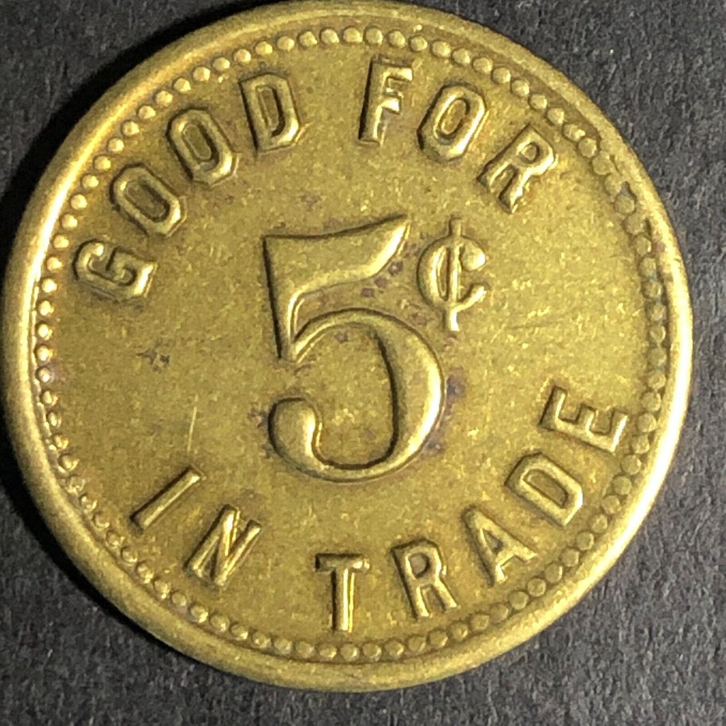 Maroon Club G/F 10c Brass Trade Token 22.35mm - Unknown / Maverick