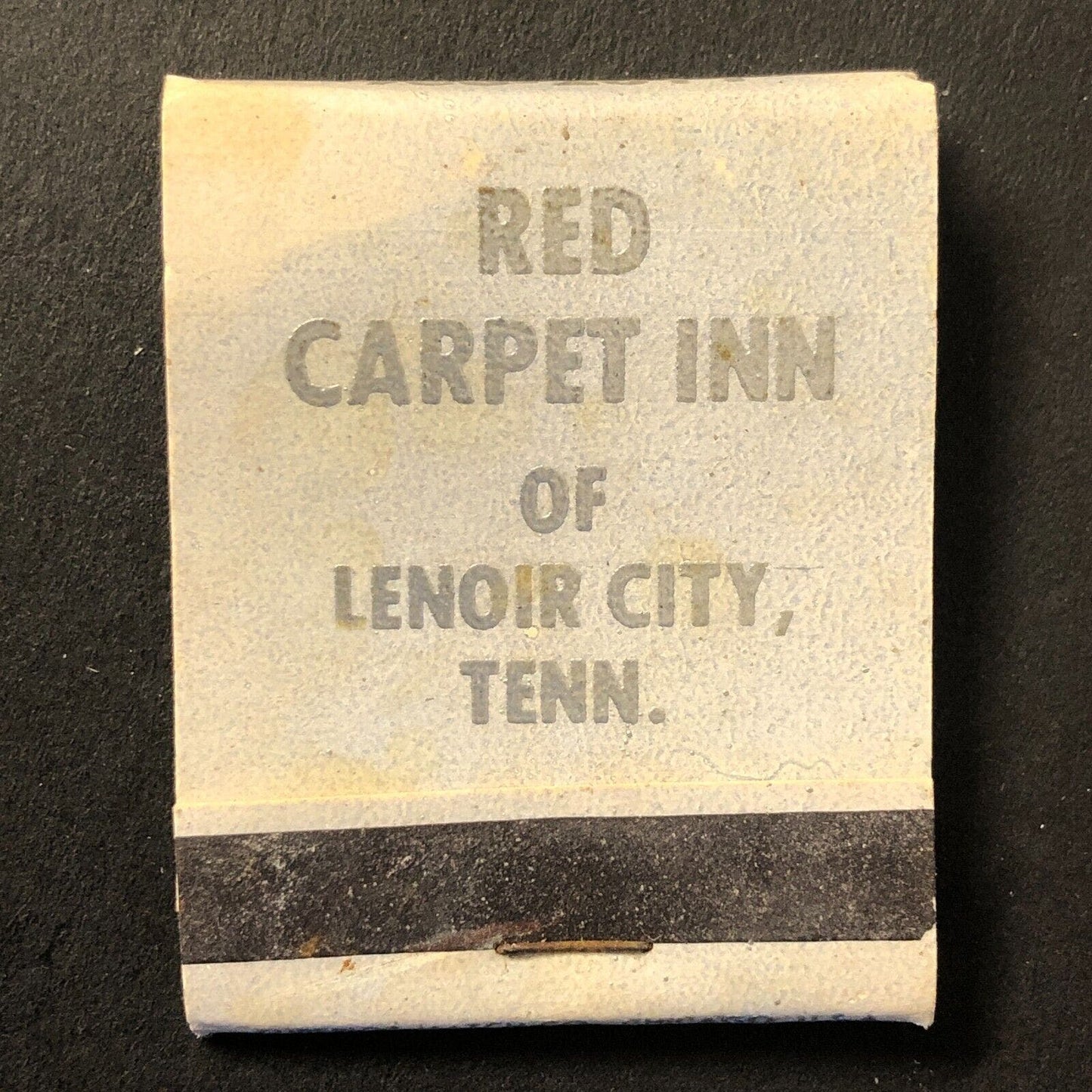 Lenoir City, TN Red Carpet Inn Near Full (-1) Matchbook c1940's-50's