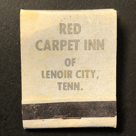 Lenoir City, TN Red Carpet Inn Near Full (-1) Matchbook c1940's-50's