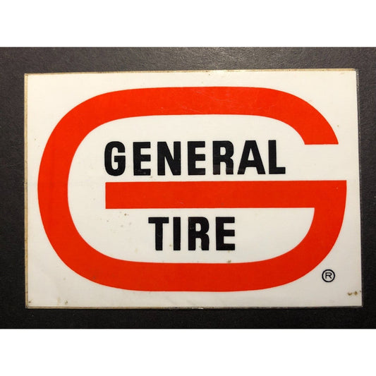 General Tire Auto Sticker 2 3/8" x 3 1/2" c1970