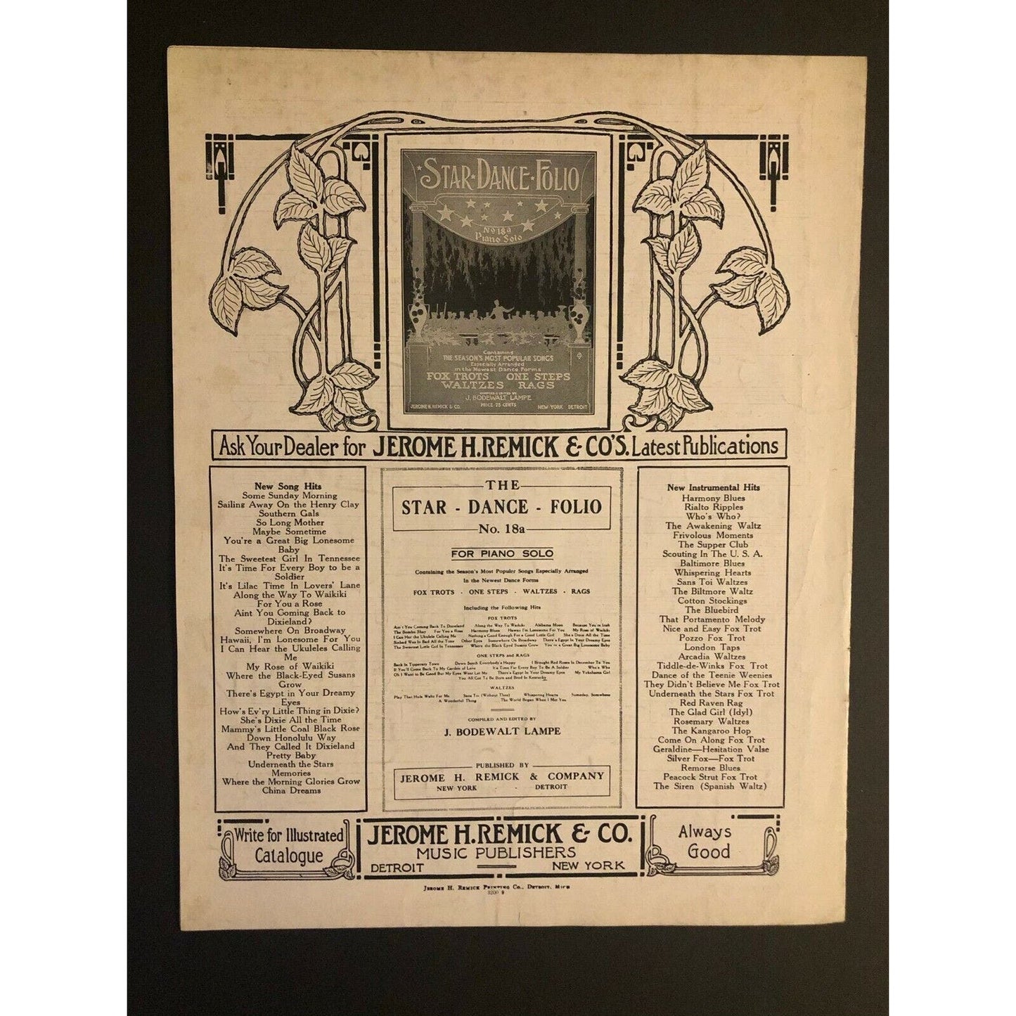 Vintage WWI Sheet Music "Sailin' Away on the Henry Clay"