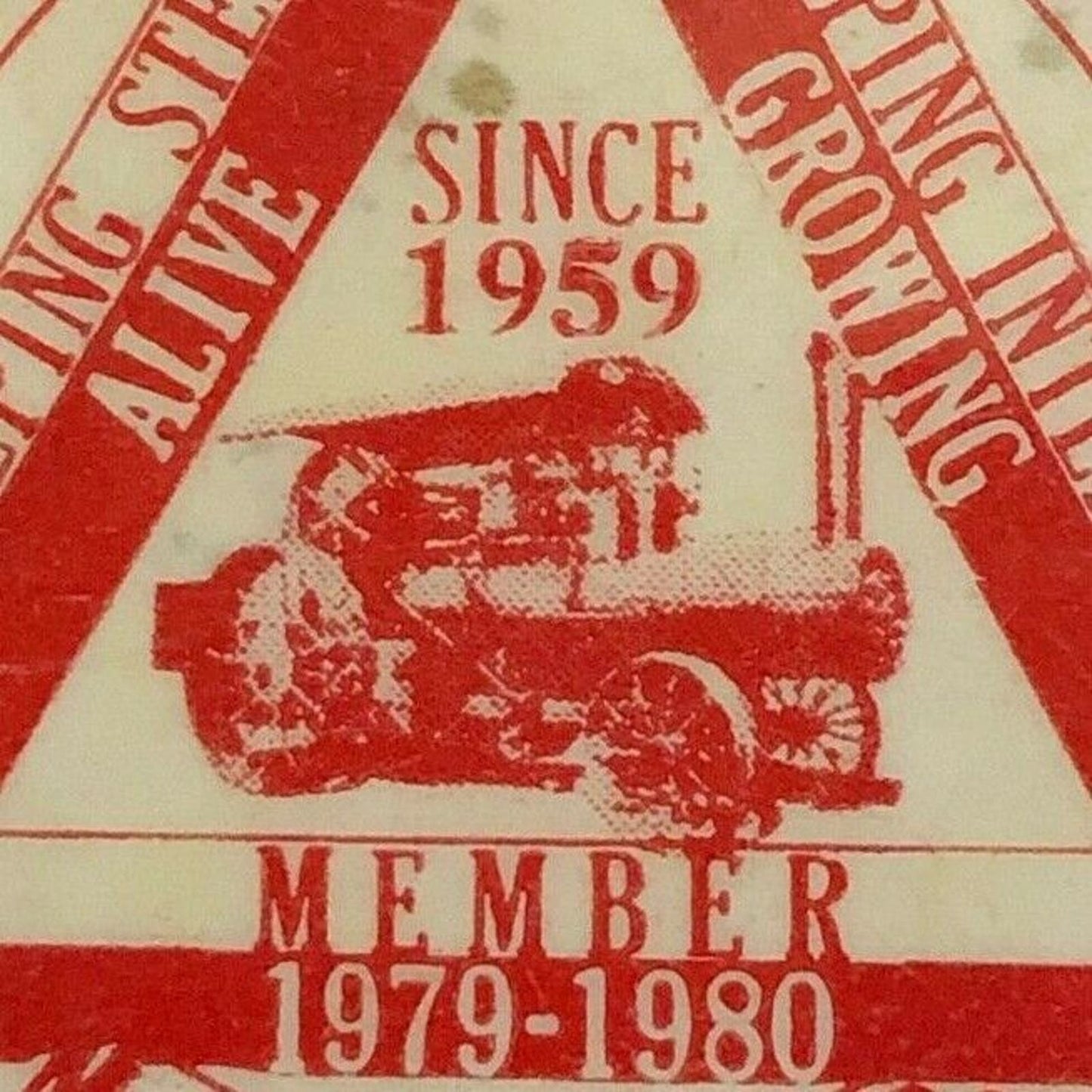 1979-80 Williams Grove Steam Engine Historical Mechanicsburg, PA Pin Back Button