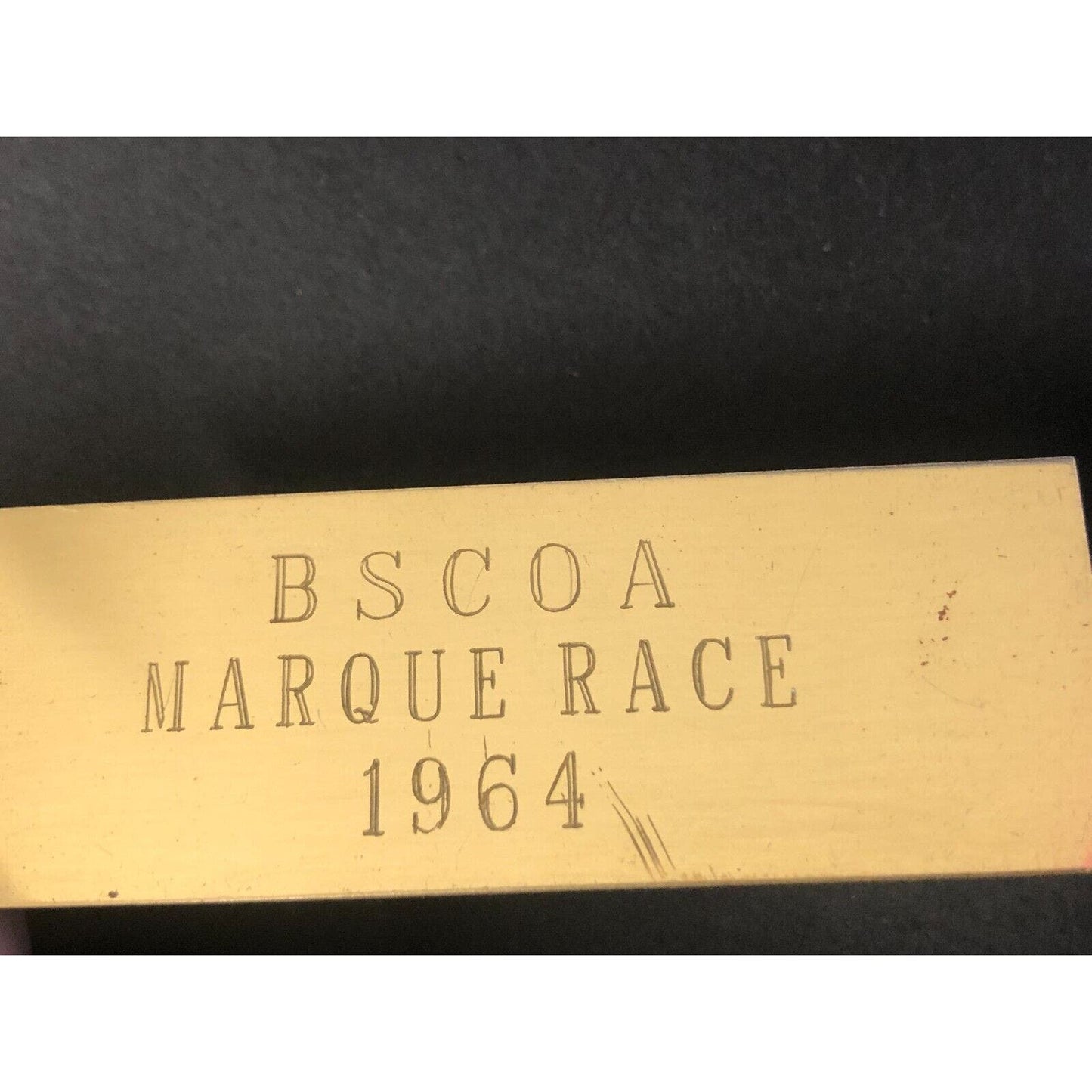 BSCOA Marque Race 1964 Brass Auto Racing Wall Plaque