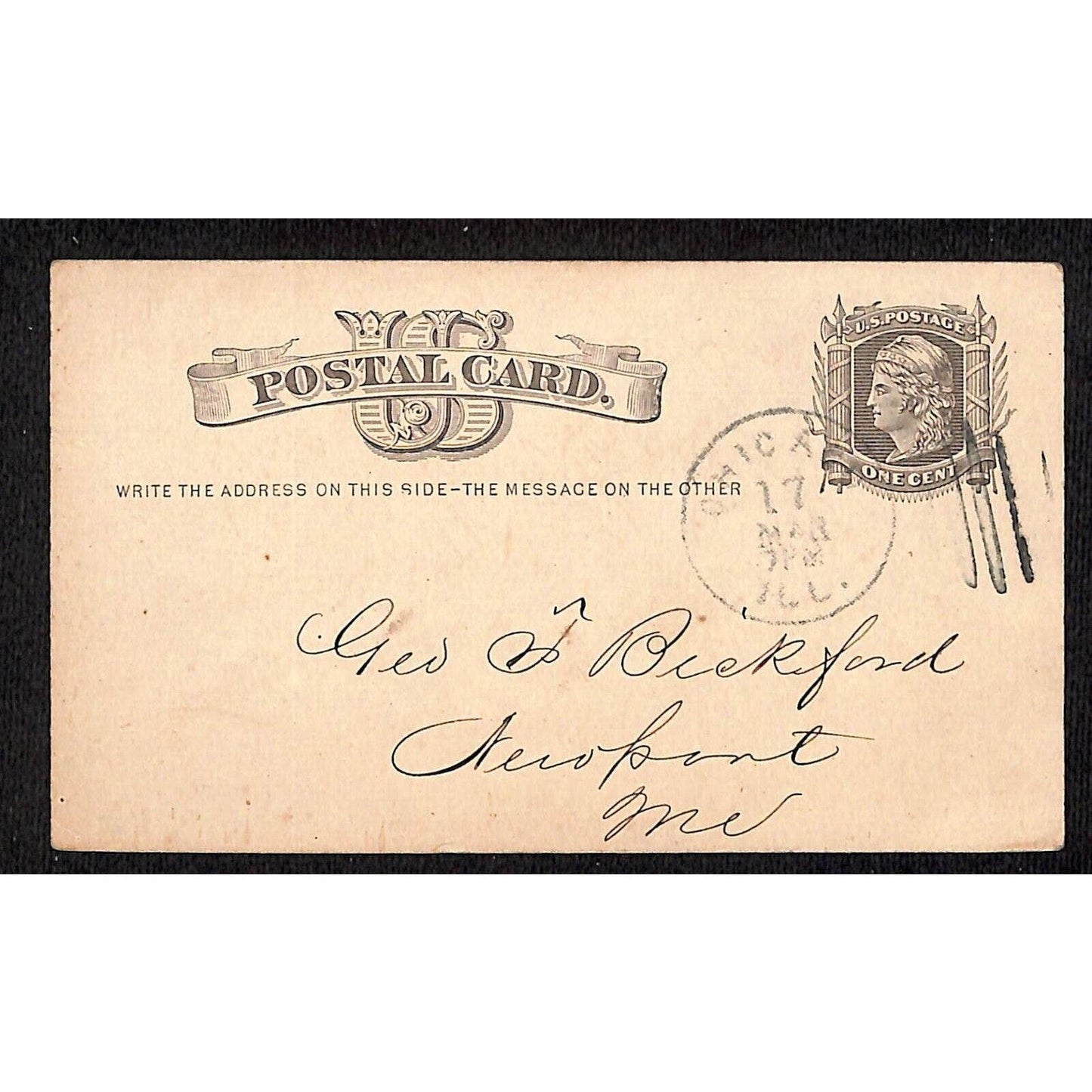 1877 Chicago G.P. Comstock & Co. Grain Seeds w/ Prices Advertising Postal Card