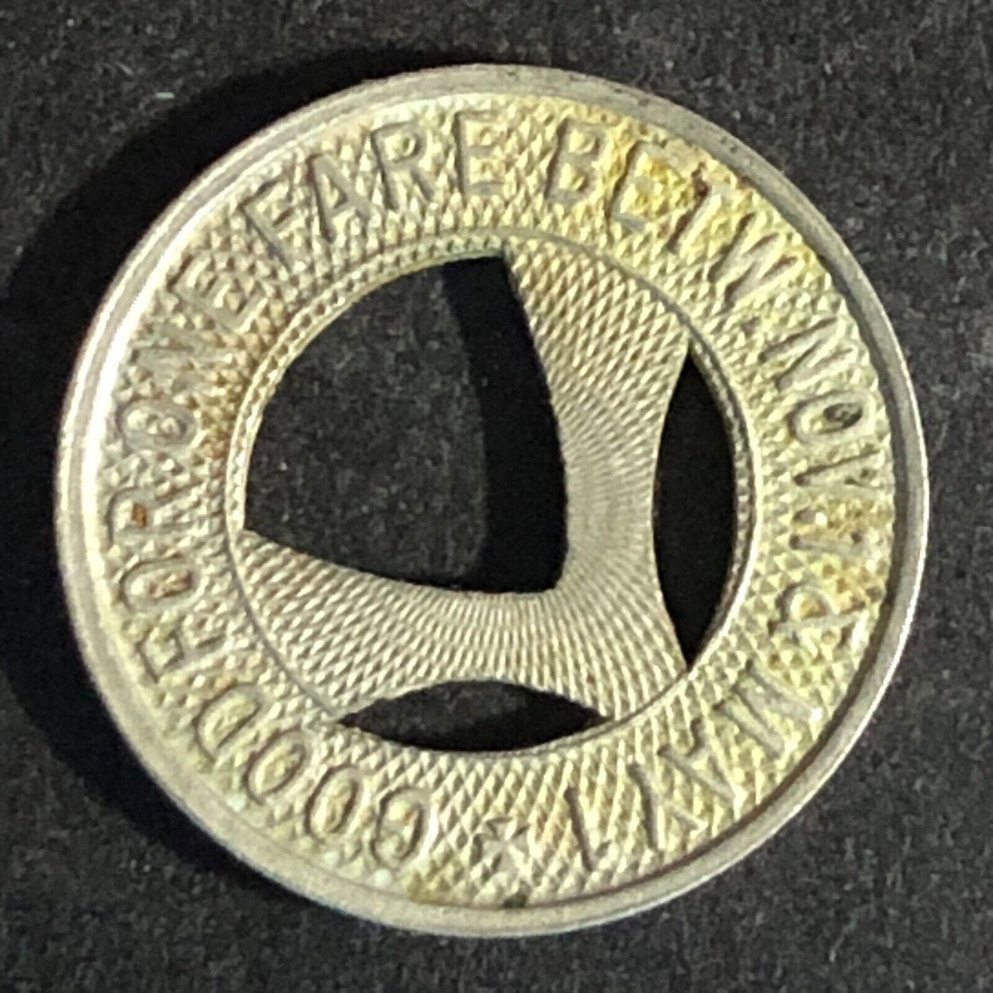 Long Beach Bus Co. Inc. (NY) WM G/F One Fare Nov. May. Transit Token c1929 16mm