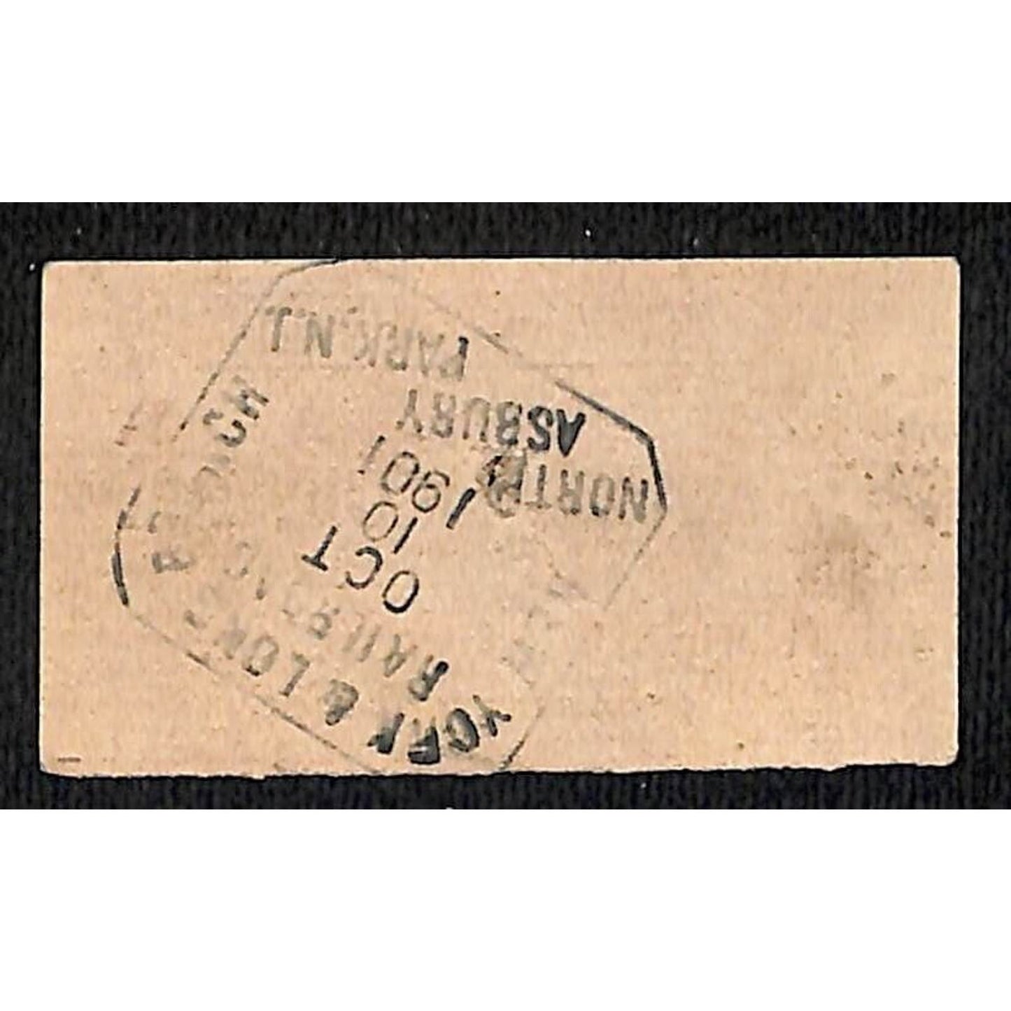 New York & Long Branch Railroad 1901 Special Excursion Ticket Switch Back, PA