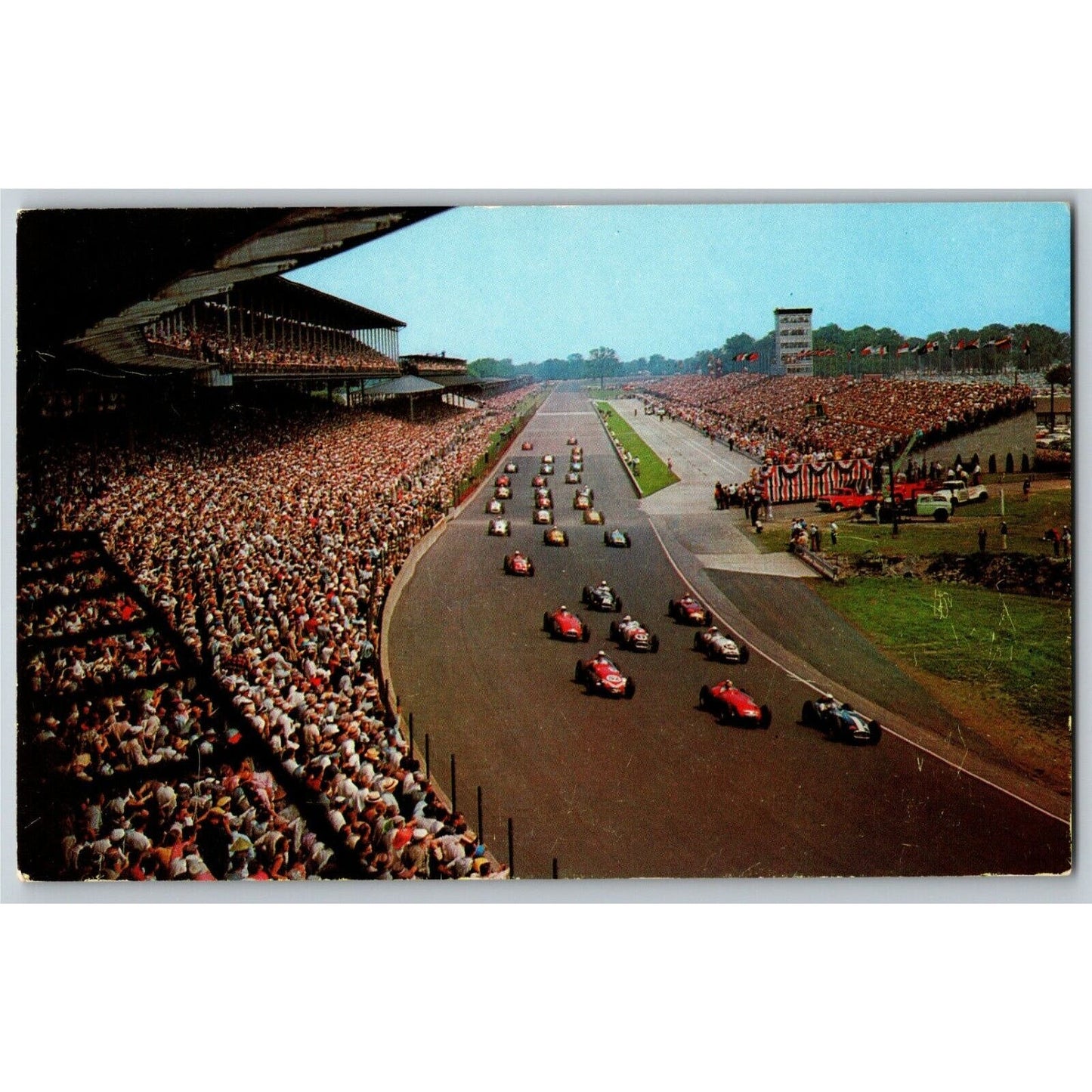 Indy 500 Postcard 1957 "Pace Lap - Annual 500 - Indianapolis Unposted - VGC