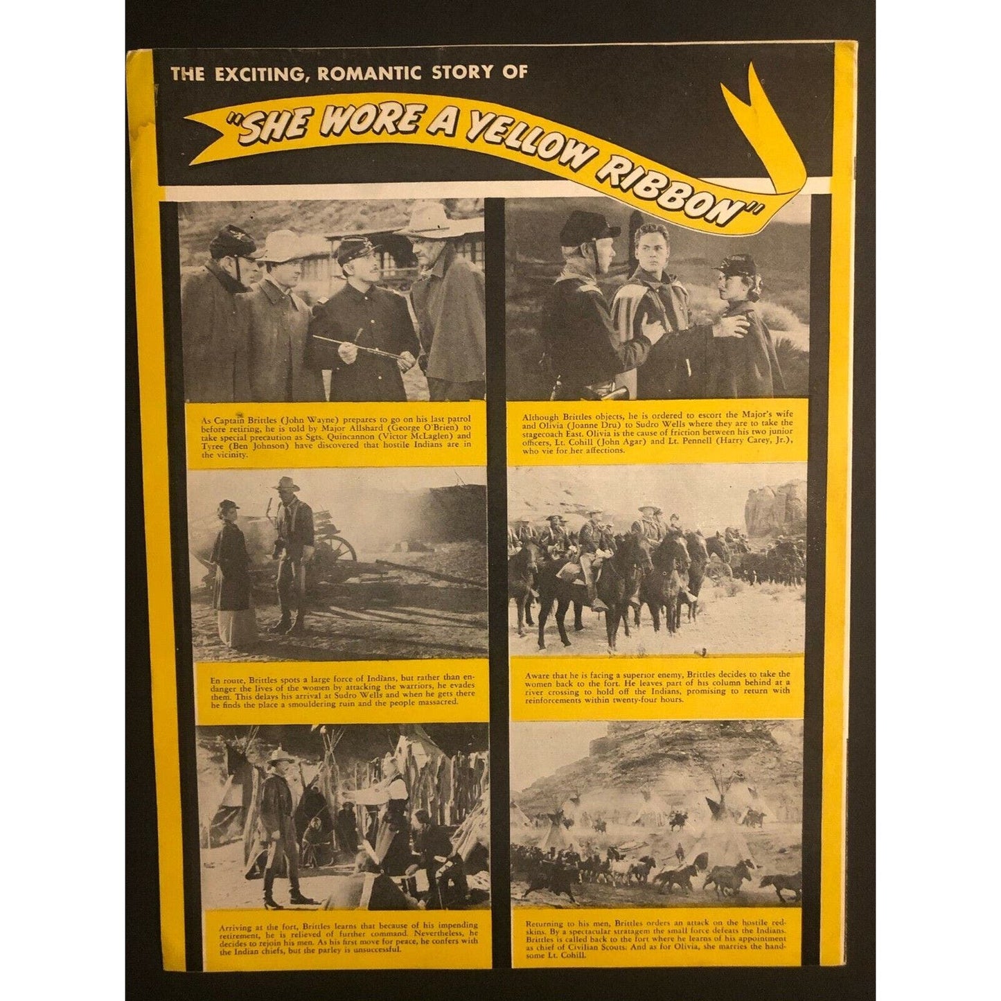 1949 Sheet Music - "She Wore a Yellow Ribbon" John Wayne