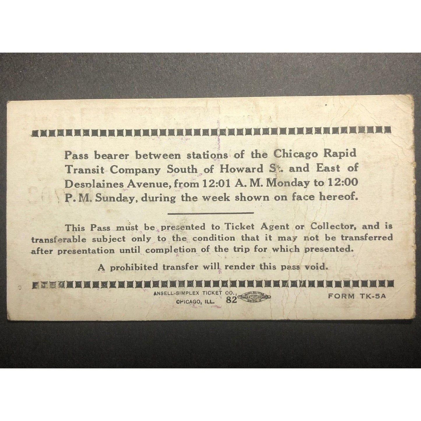 1936 Chicago Transit Authority Weekly Pass Feb. "Ice Carnival" Stadium w/ Skater