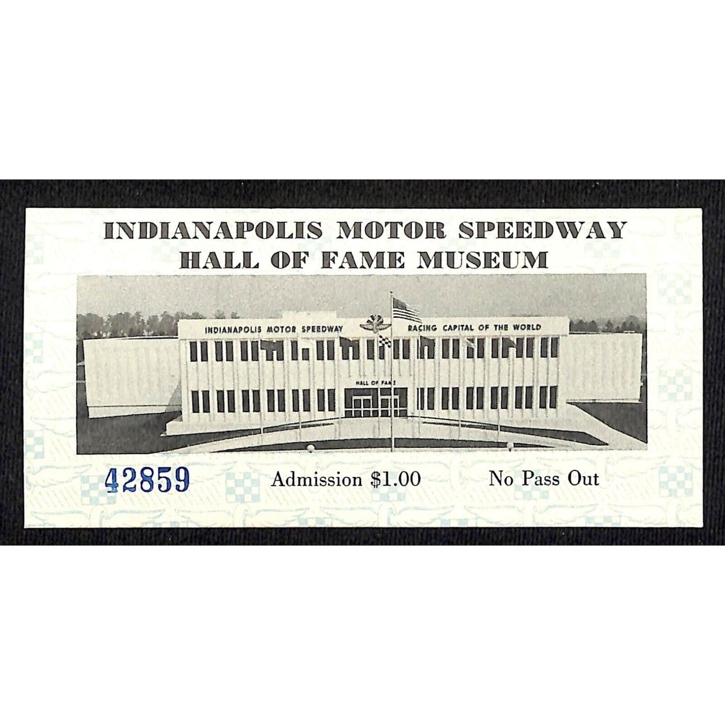 Indianapolis Motor Speedway Hall of Fame Museum Ticket INDY 500 42859 1980