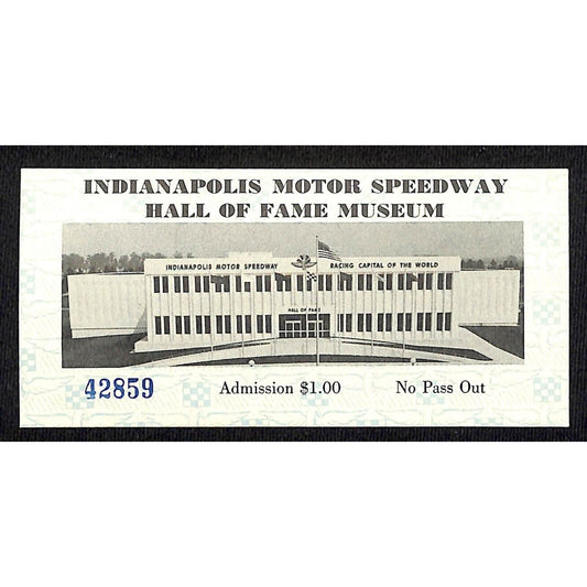 Indianapolis Motor Speedway Hall of Fame Museum Ticket INDY 500 42859 1980