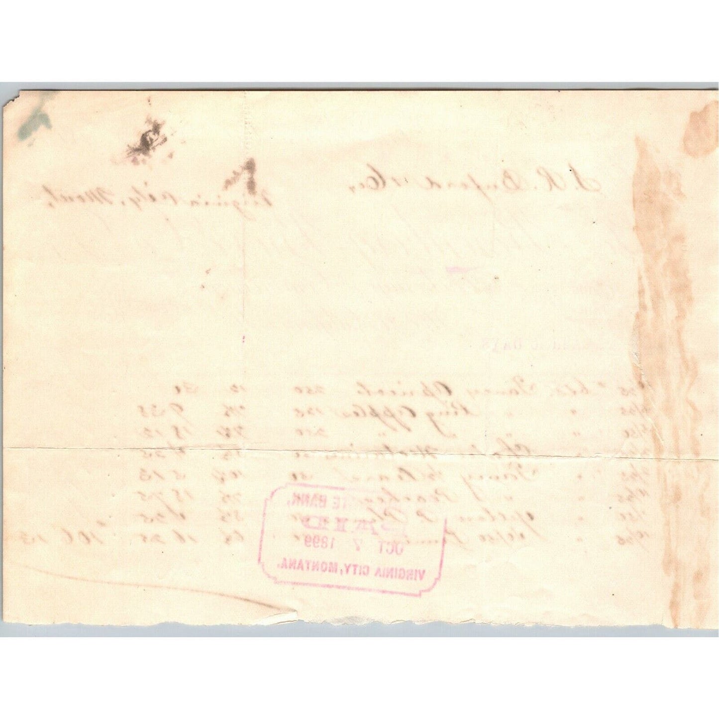 1899 Rosenberg Bros. & Co. Beans Nuts San Francisco Letterhead S.R. Buford MT