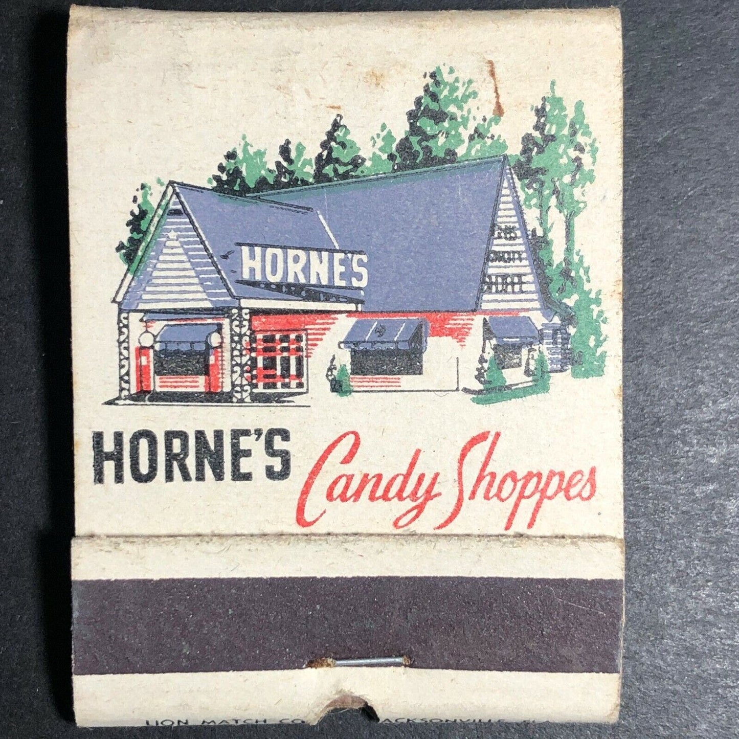 1960's Full Matchbook "Horne's Candy Shoppes" Pecan Rolls - Gifts - Ice Water