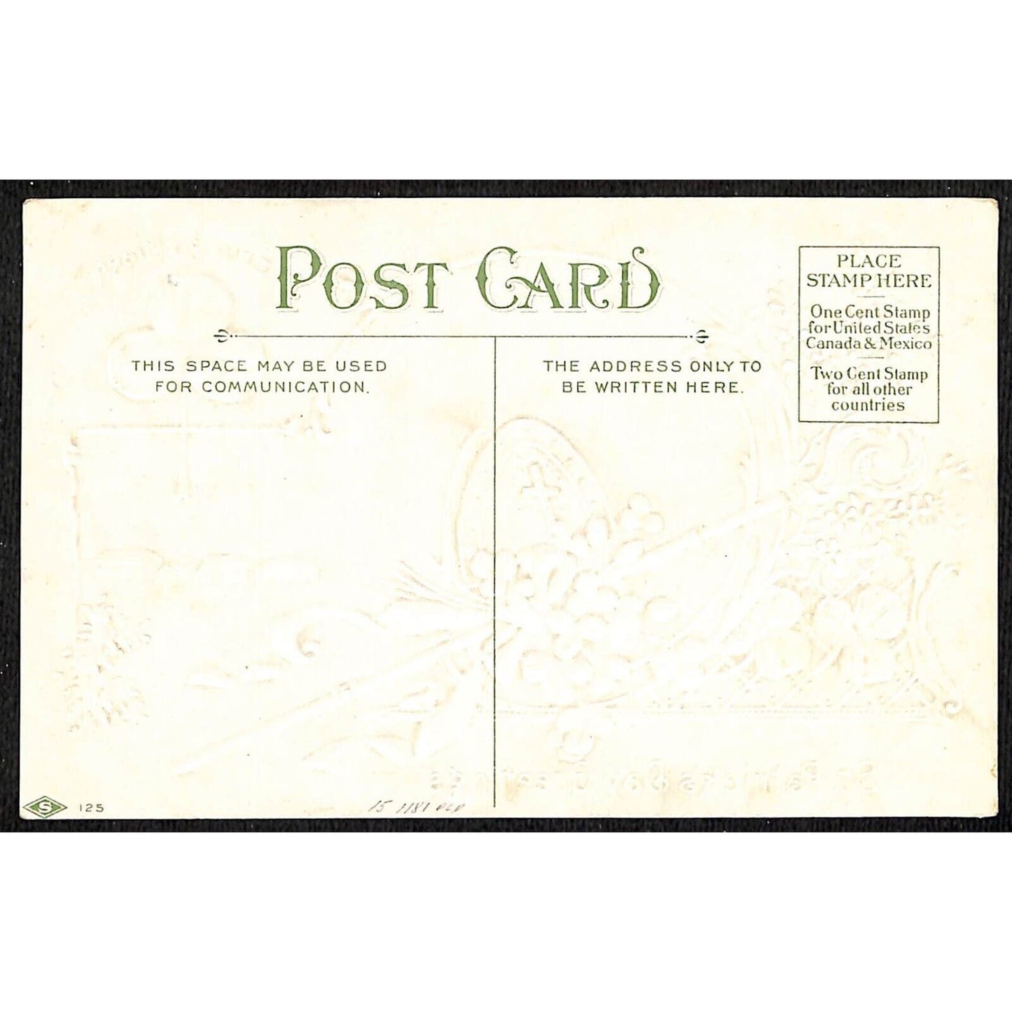 St. Patrick's Day Postcard Erin Go Bragh Mitre Embossed NP c1910