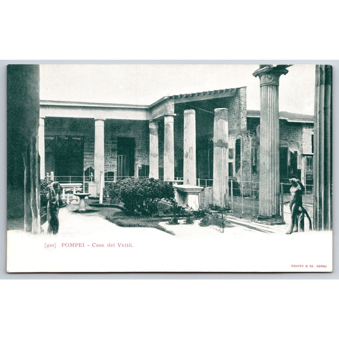 Italian Postcard Pompeii "House of the Vettii" c1901-1907 NP VGC