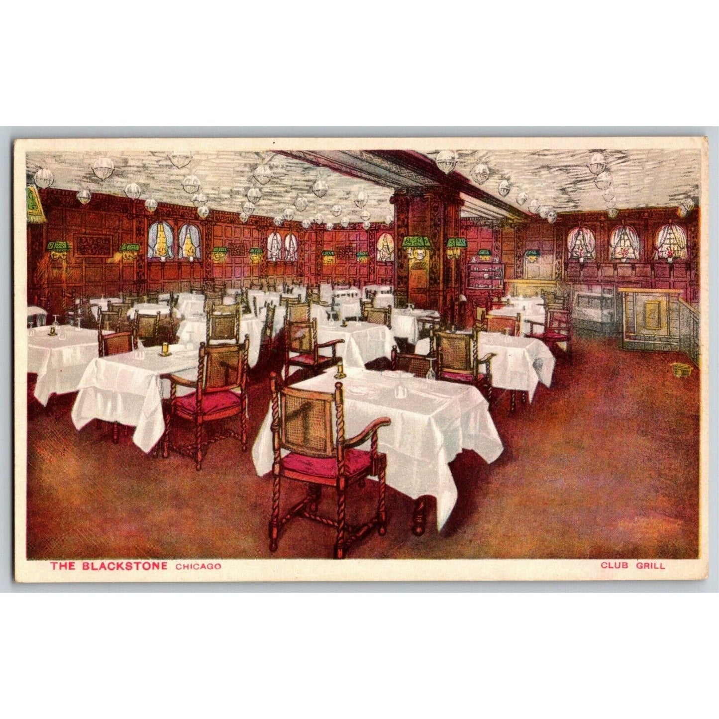 "The Blackstone" Club Grill Chicago - Vintage Postcard NP