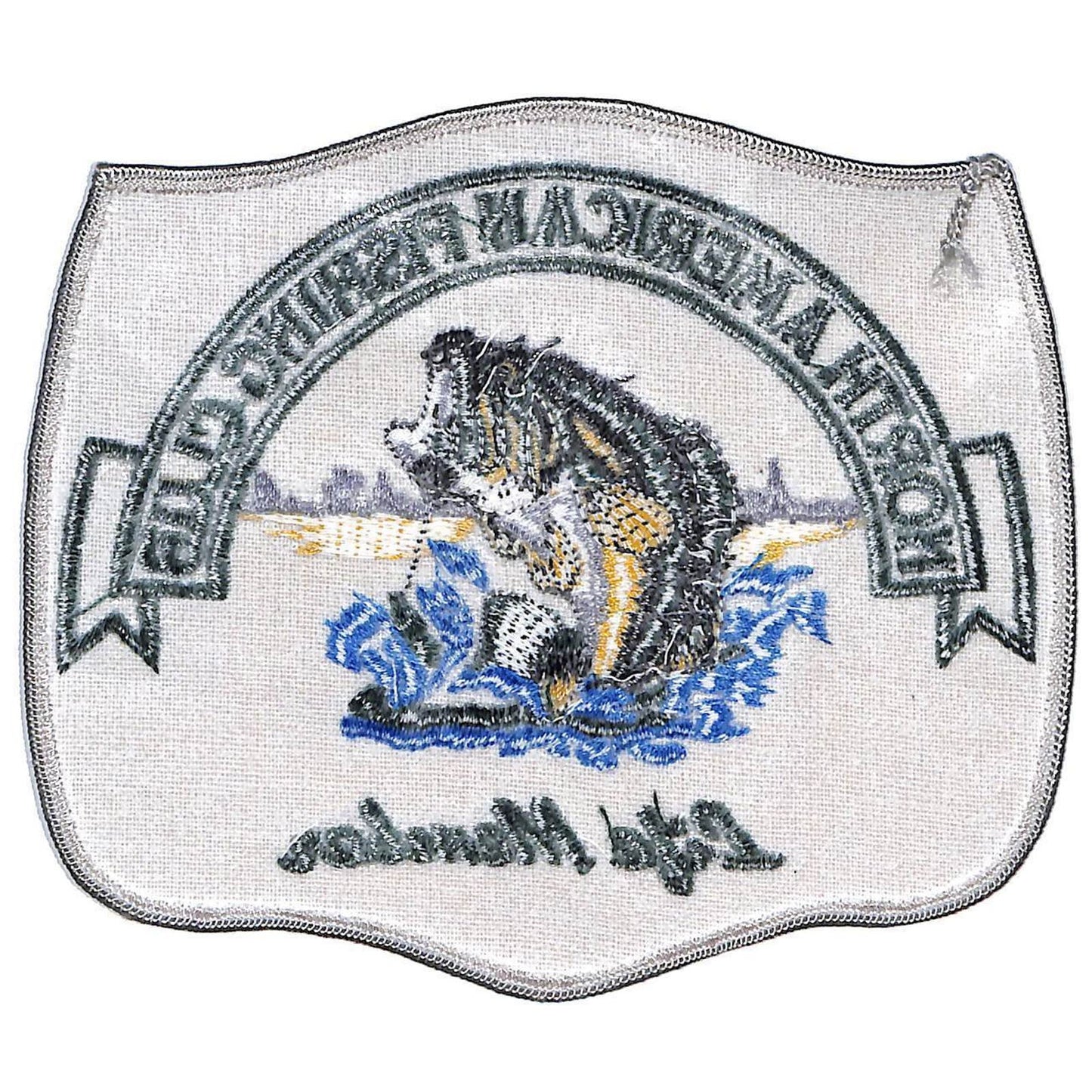 North American Fishing Club Large Vintage Embroidered Patch c1970's-80's VGC