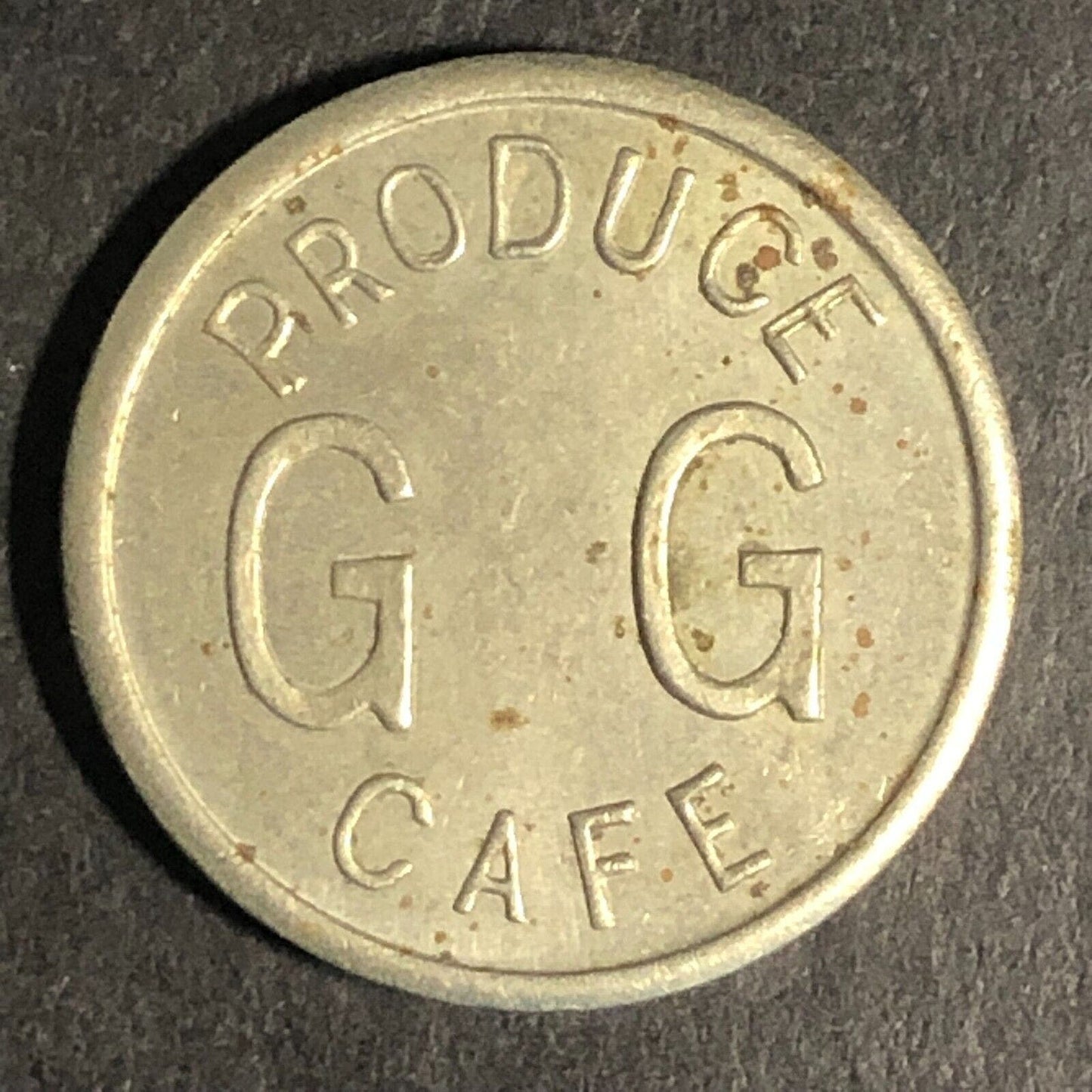 G.G. Cafe Produce (St. Paul, MN c1940's-50's?) Brass Trade Token 20mm Scarce