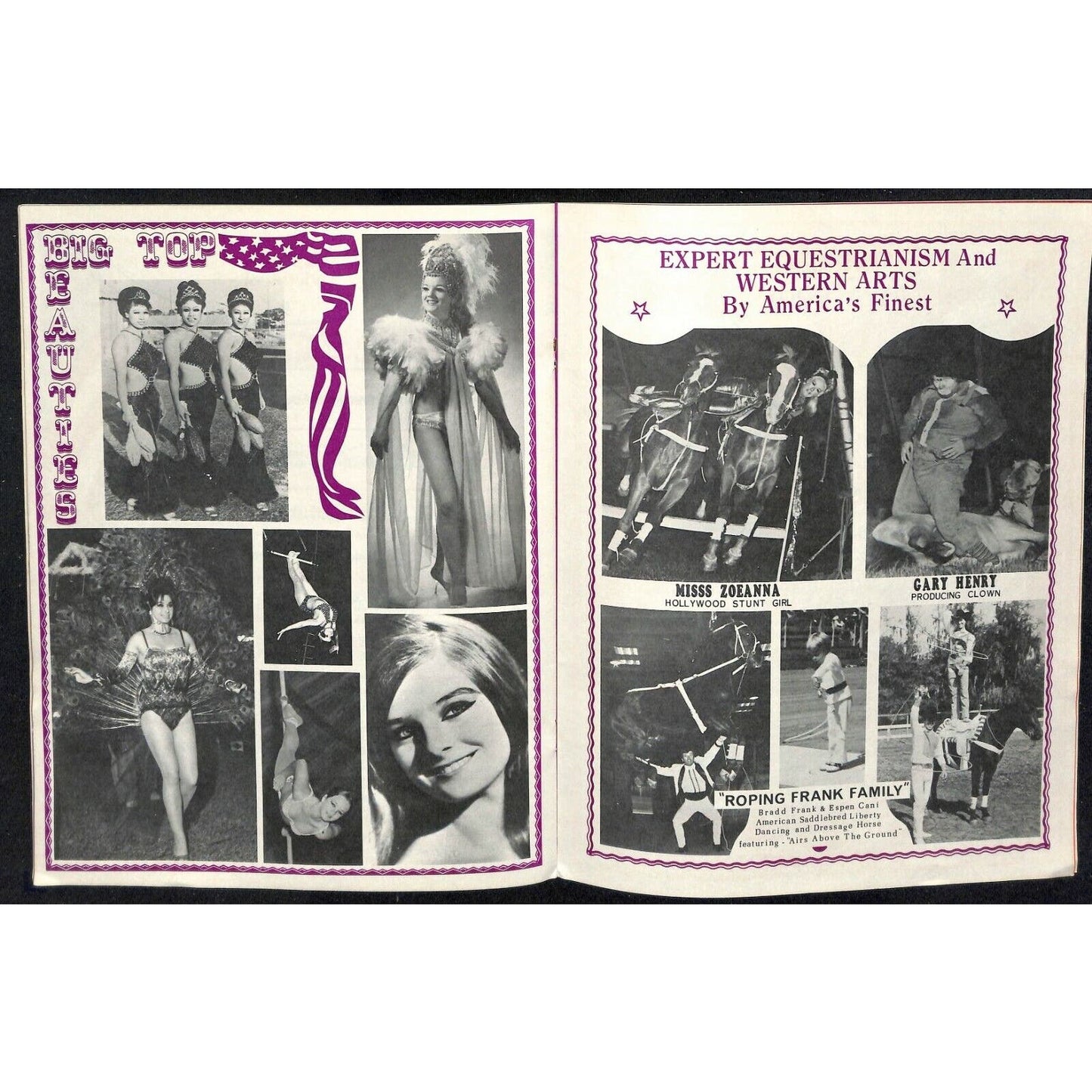 Vintage 1976 Hoxie Bros. Circus Souvenir Program 14pp. w/ Mongo Bigfoot Gorilla