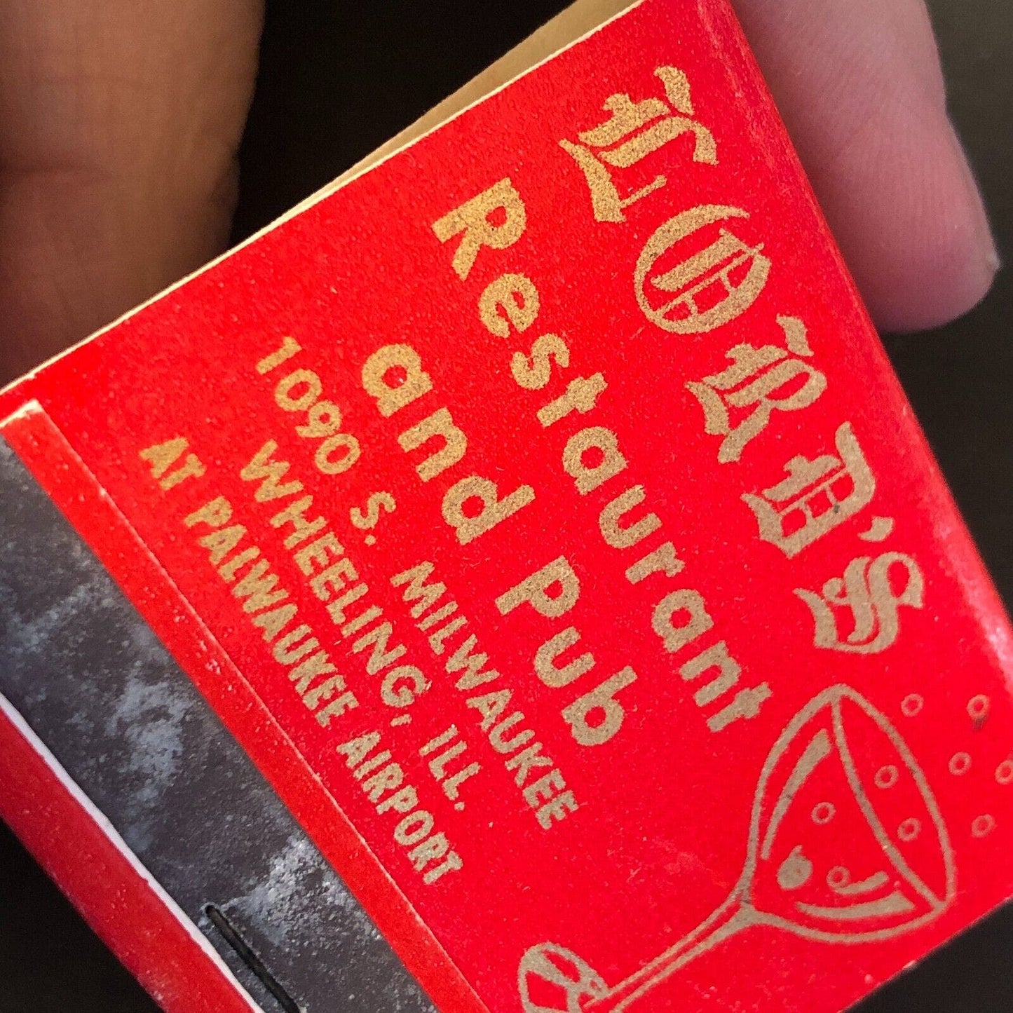Lord's Restaurant and Pub Wheeling, IL Vintage Full Matchbook c1950's-60's VGC