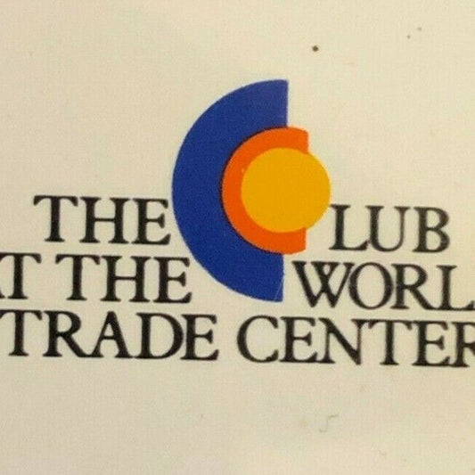 c1970's-80's Wooden Matchbox Matchbook "The Club at The World Trade Center" NYC