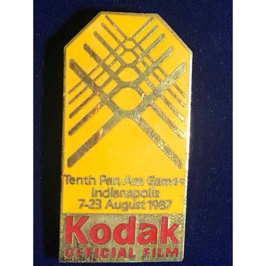 1987 Kodak Lapel Hat Pin - Tenth Pan Am Games Indianapolis Official Film