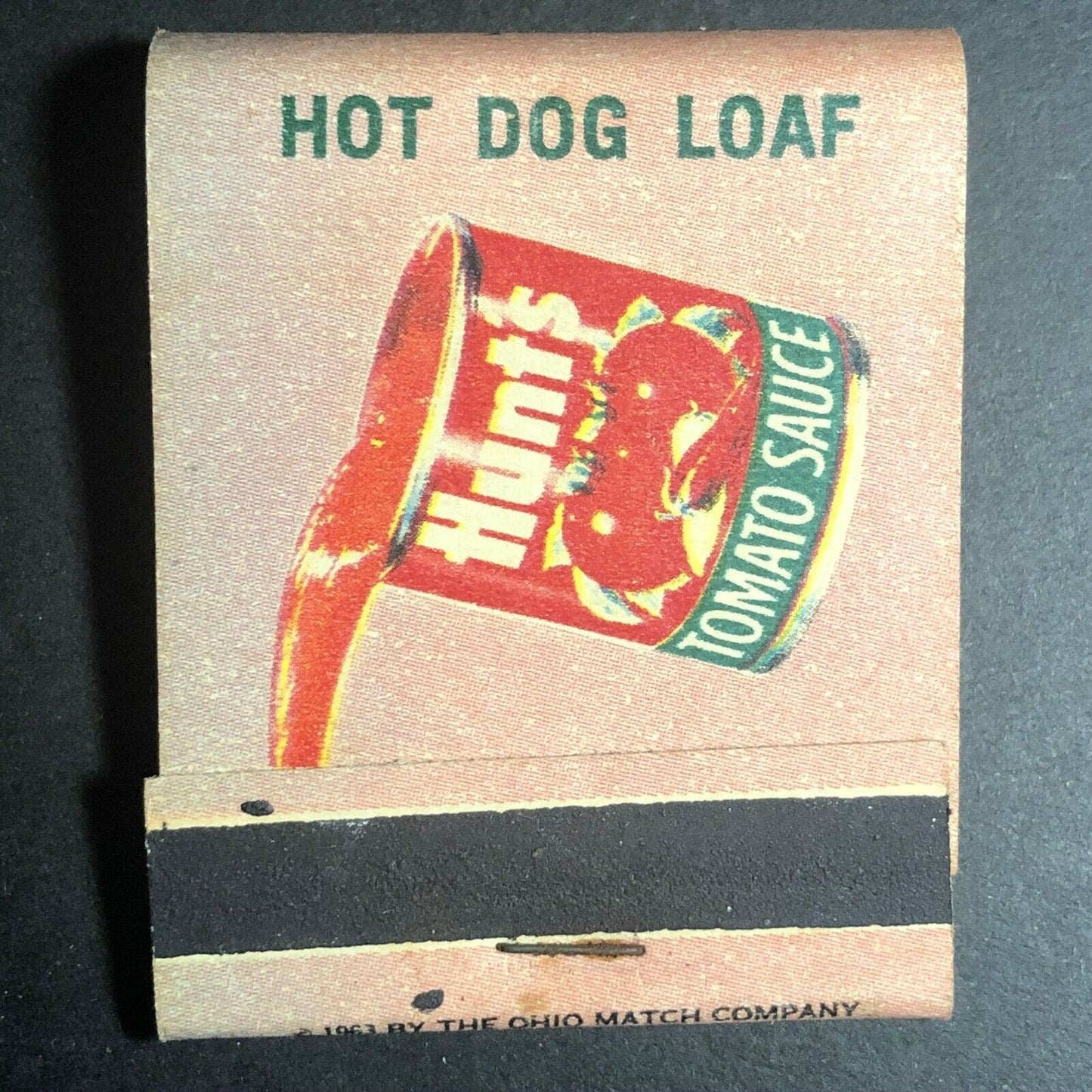 1960's Full Matchbook - Hunt's Tomato Sauce w/ Hot Dog Loaf Recipe