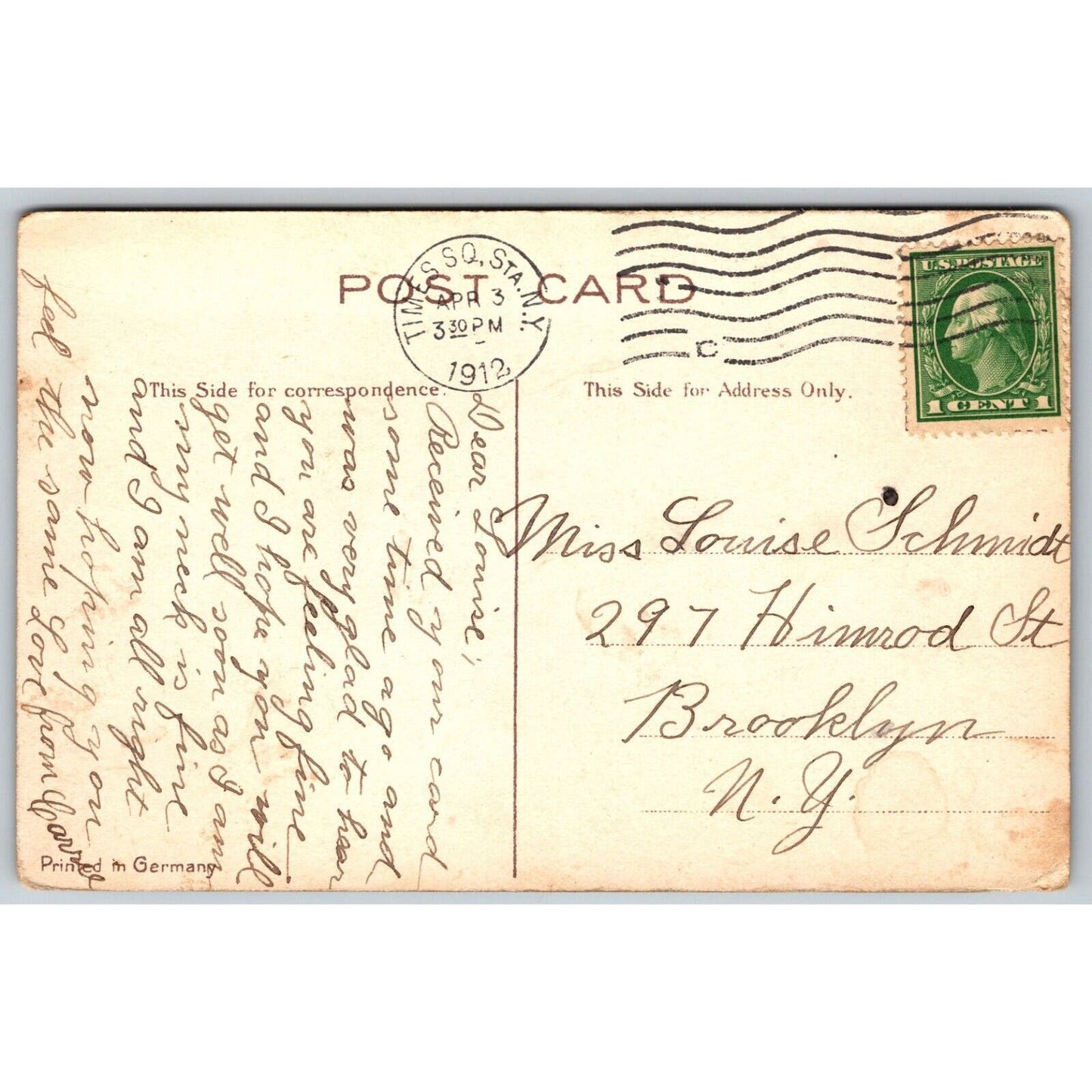 Easter Postcard Jesus w/ Radiant Lines / Angels PM 1912