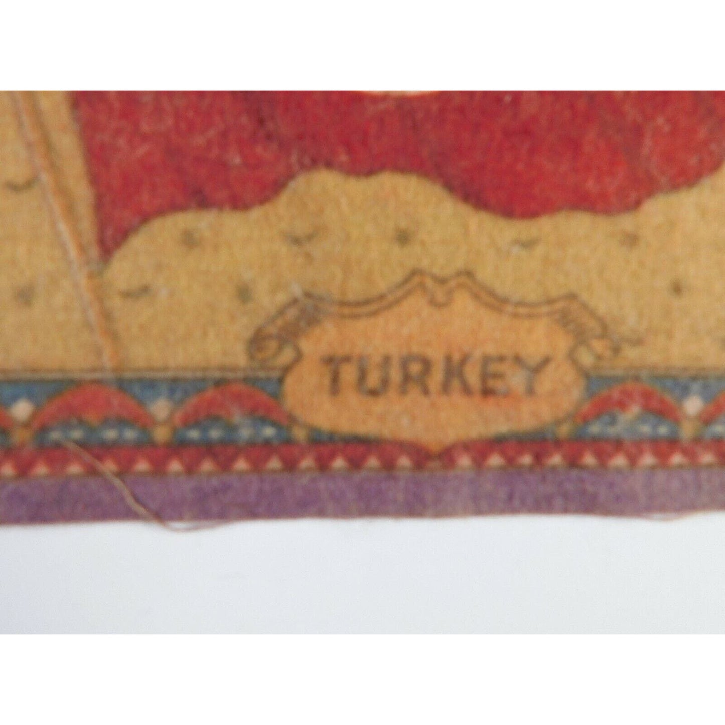 Group of 3 1910-1916 Felt Nationality Flags Rugs - Tobacco Premiums