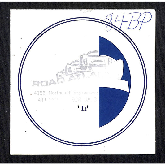 c1970's Road Atlanta SCCA Racing "Practice Only" Sticker 4" x 4" VGC (84BP)