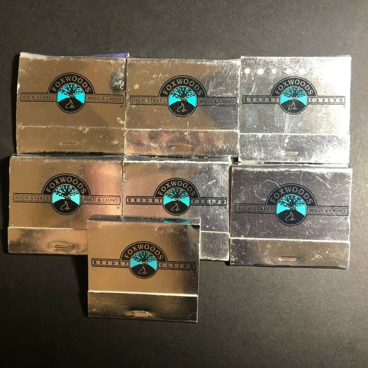 Group of 7 Foxwoods Casino Gambling 90's Full Matchbooks