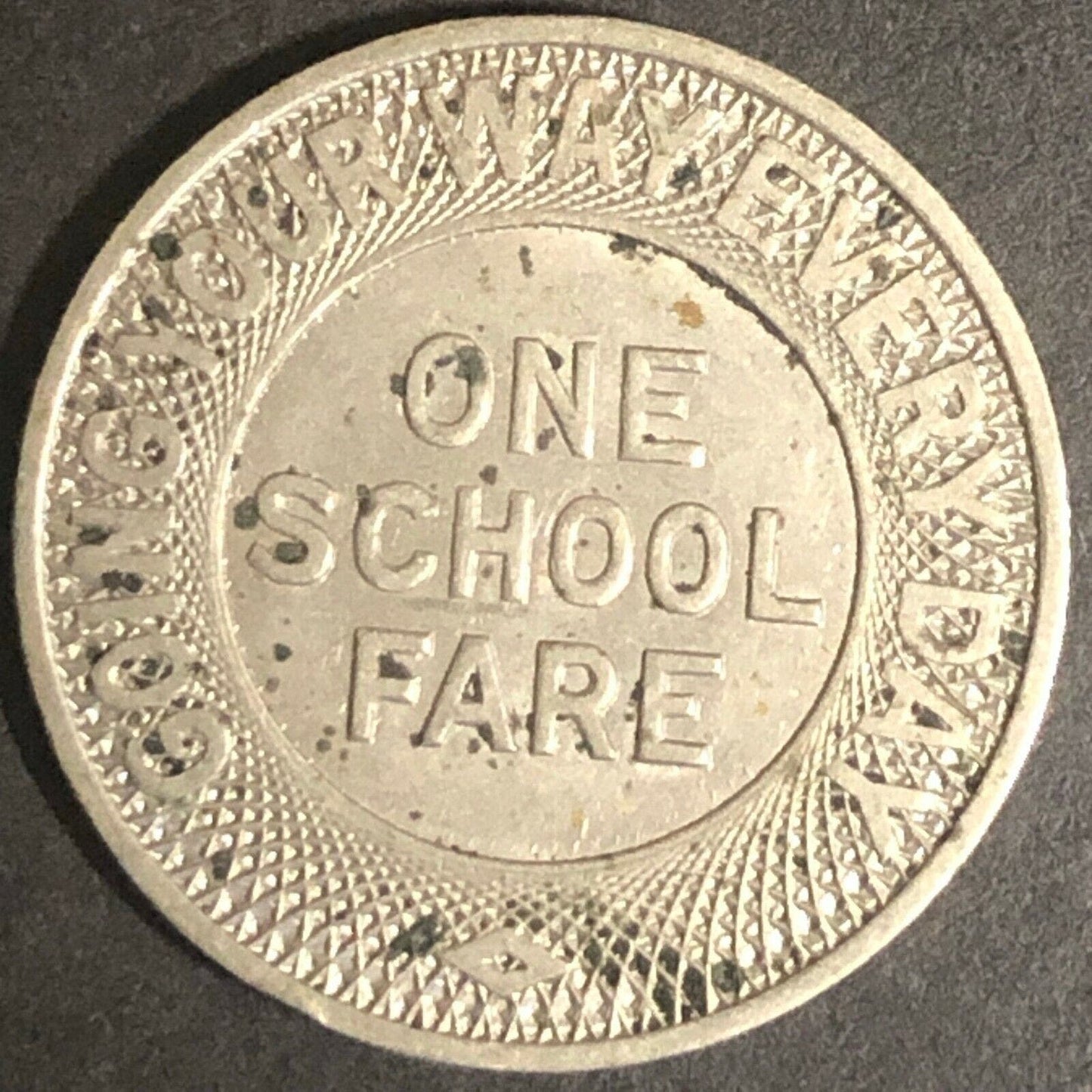 c1950's 20mm Atlanta Transit Company "One School Fare" Transit Token GA
