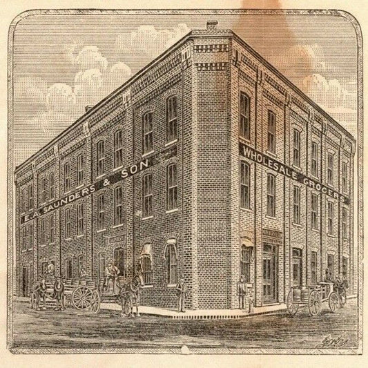 E.A. Saunders & Sons Wholesale Grocers Richmond, VA Letterhead Geo. E. Wear 1892