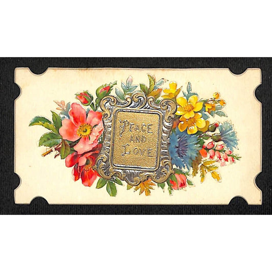 "Peace on Earth" Victorian Calling Card "George A. Hopkins" under Art Panel VGC
