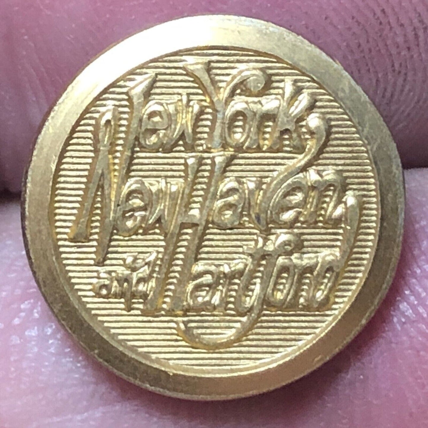 New York New Haven Hartford NH Railroad Brass Uniform Button 1/2" Extra Quality