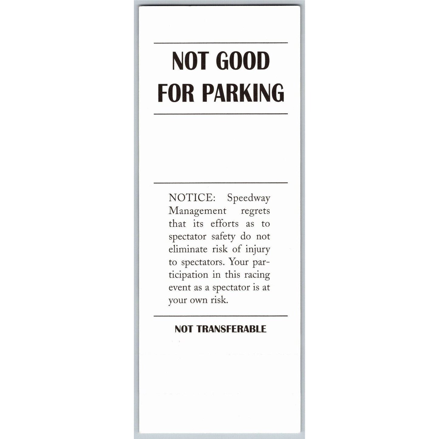 2002 Indy 500 Practice Day Gasoline Alley Suites Unused Ticket IMS #44