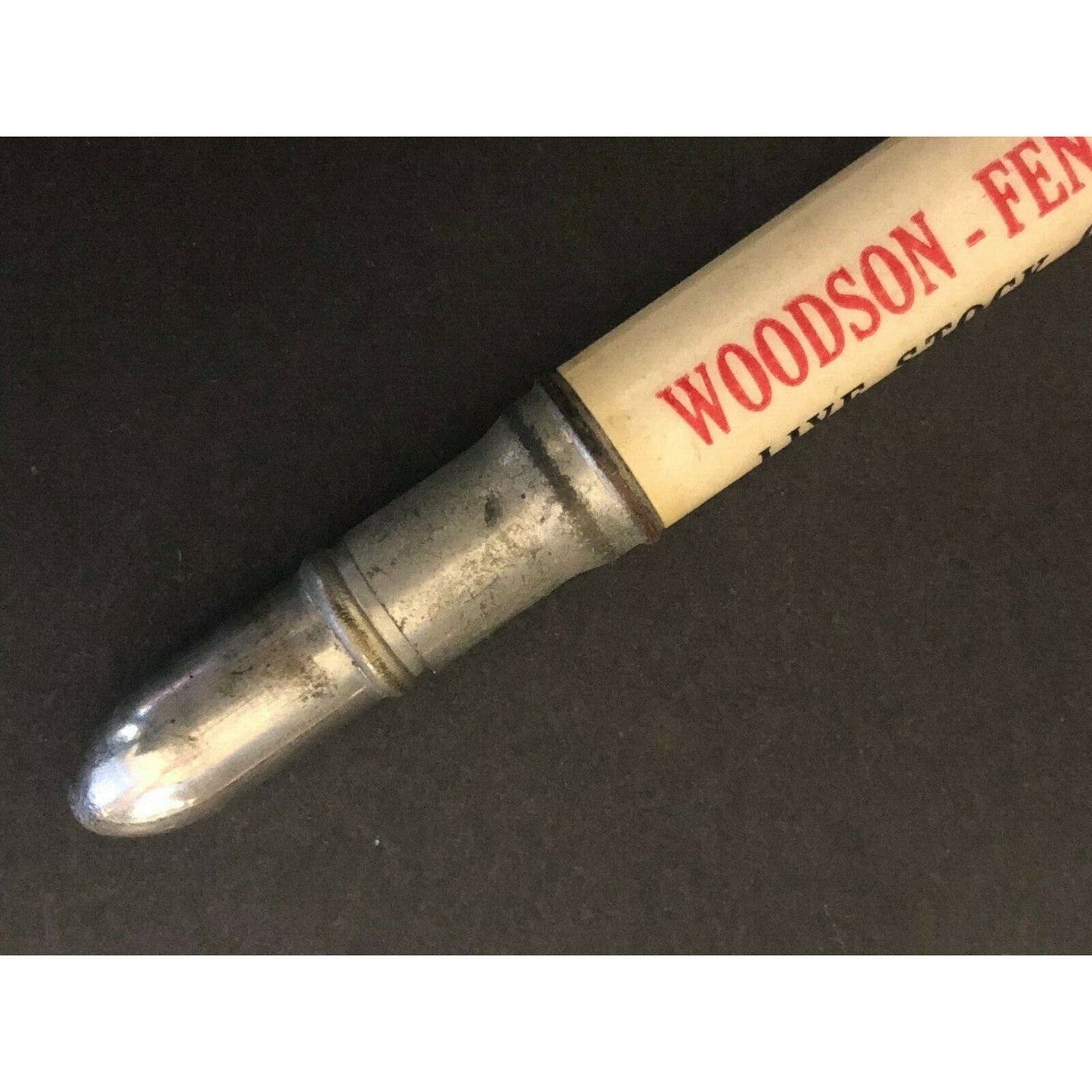 c1930's40's "Woodson Fennewald Live Stock Yards, IL" Advertising Bullet Pencil
