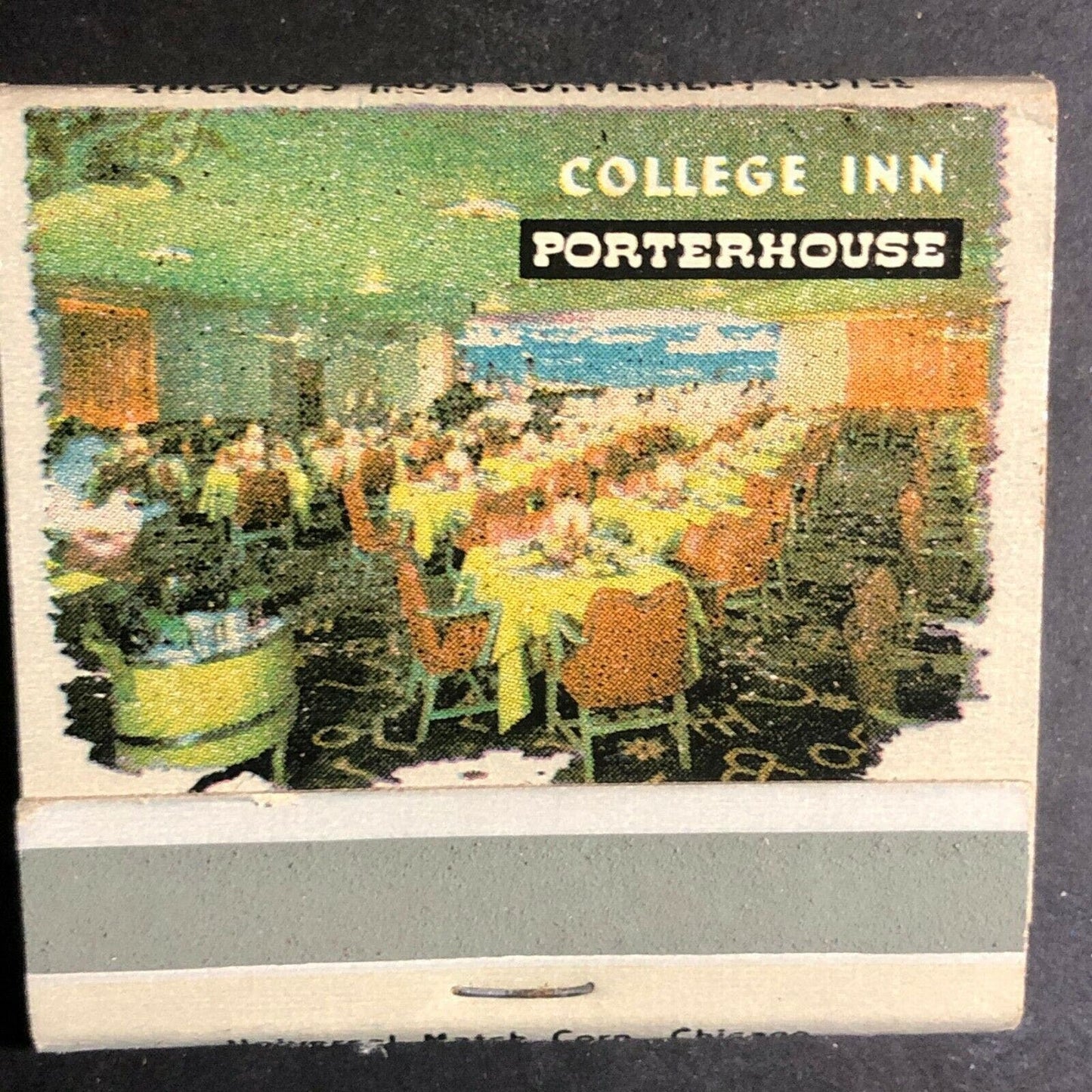 1970's-80's Vintage Full Matchbook The Sherman / College Inn Porterhouse Chicago