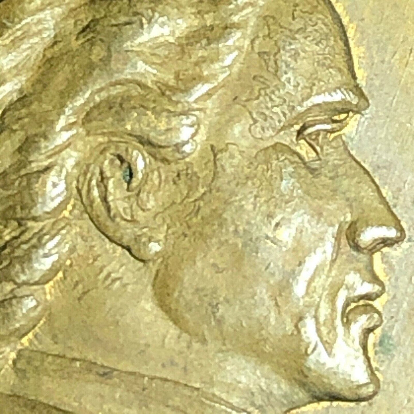 25.95mm Gold Plated $10 Sized John Paul Jones Gaming Counter / Token - Fauver