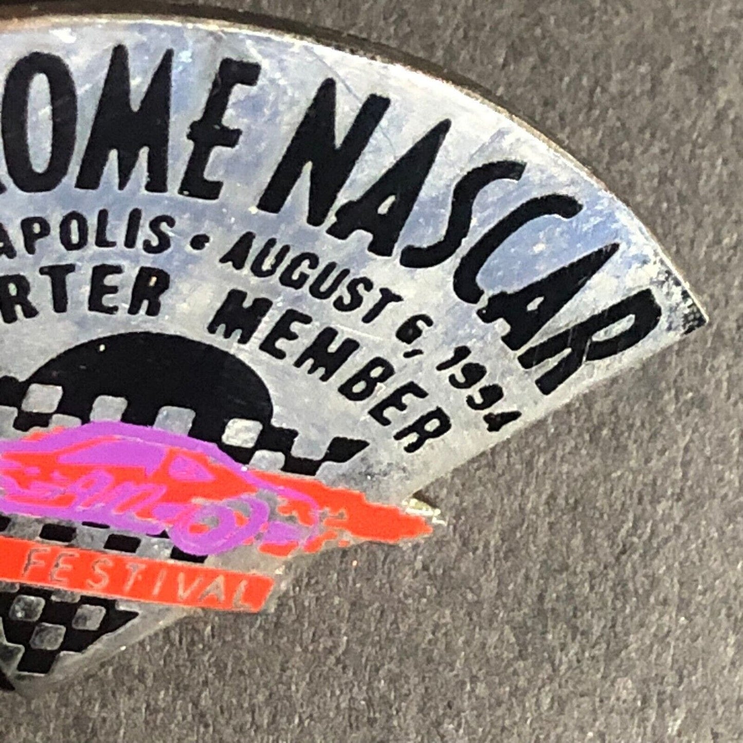 1994 "Welcome NASCAR 400 Festival" Indianapolis Lapel Hat Pin IMS Scarce
