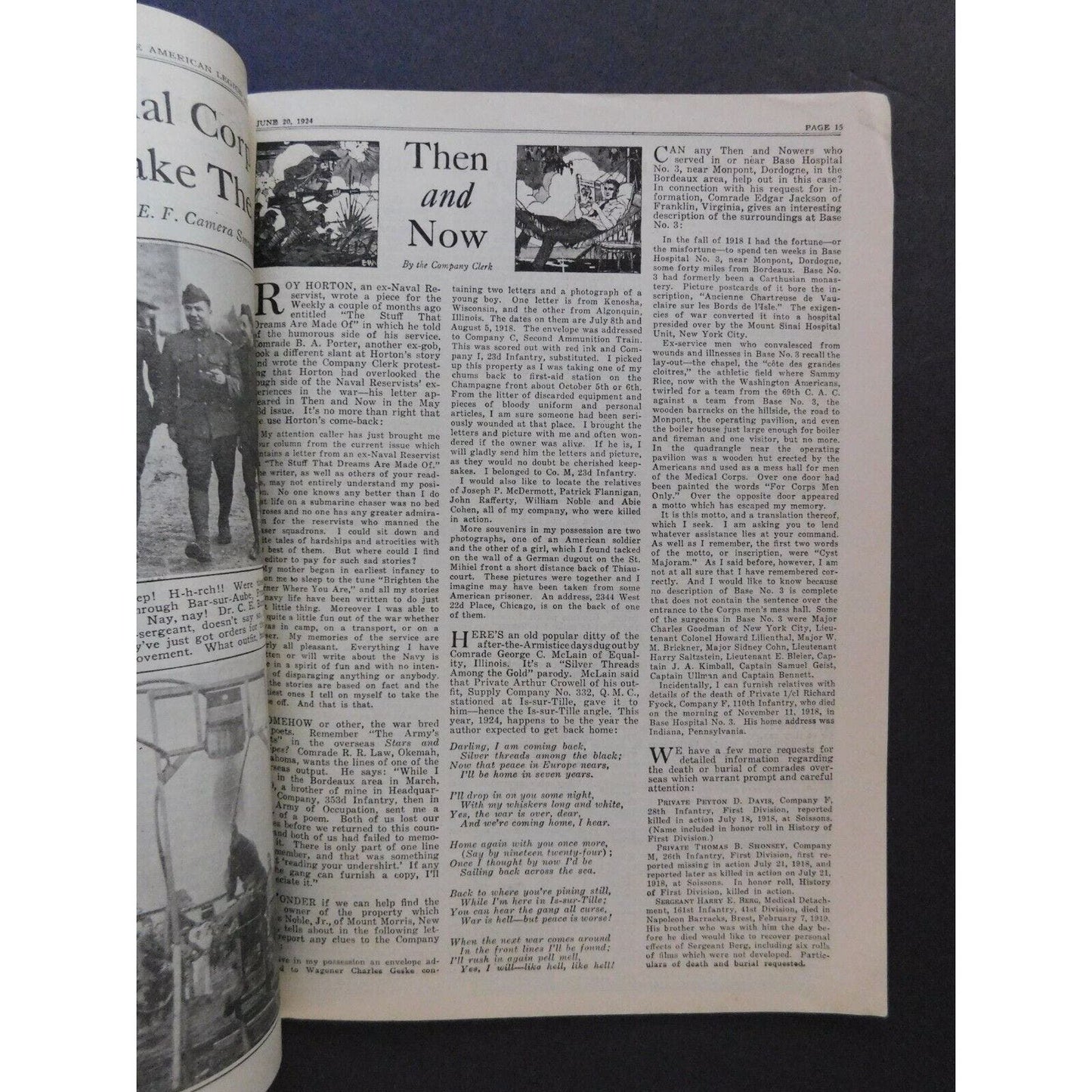"The American Legion Weekly" June 20 1924 - 22 pgs.