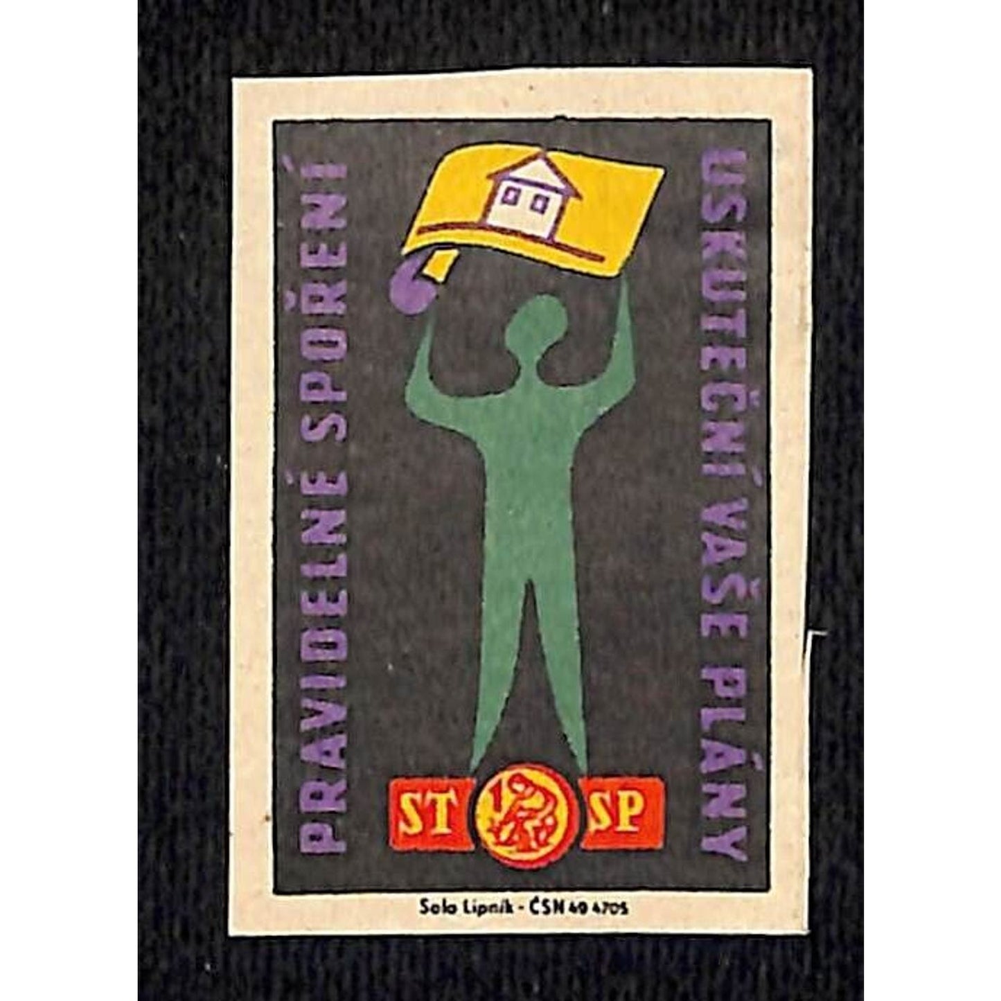 Vintage Matchbox Label Regular Savings Will Make Your Dreams Come True c1960's